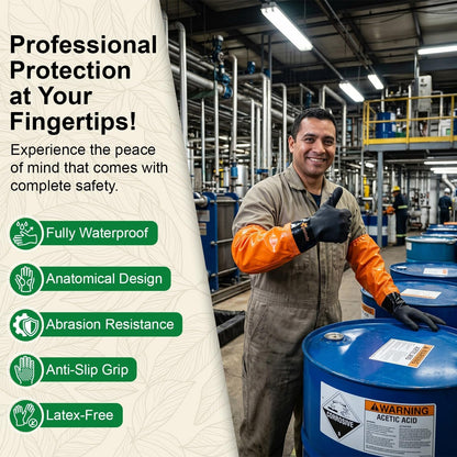 Gastody™ - Chemical Resistant Gloves, Reusable,Heavy Duty Safety Work Gloves,Resist Acid,Oil,Alkali - S-M-L-XL-XXL Size