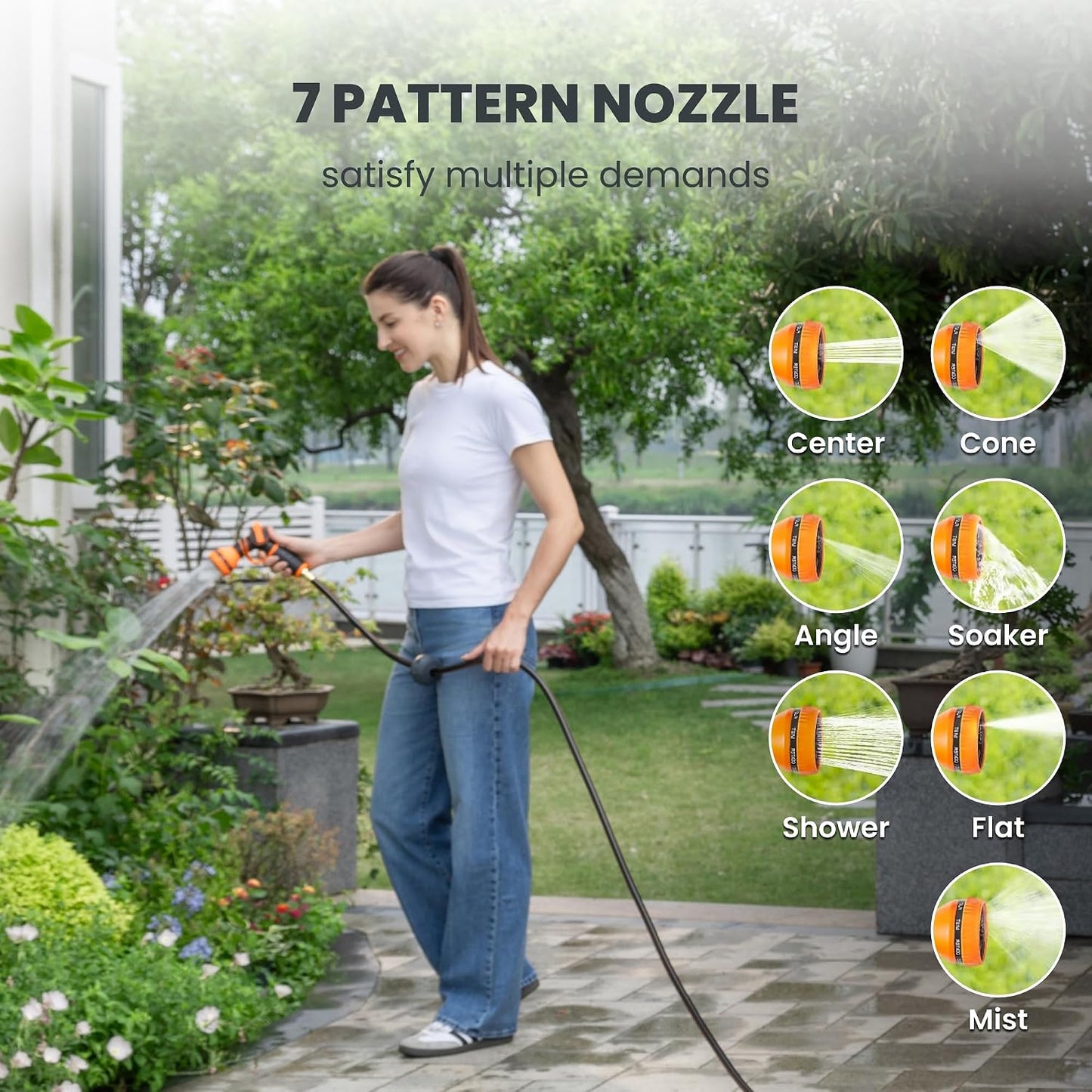 Giraffe Tools Retractable Garden Hose Reel 1/2 Inch x 100 ft, Super Heavy Duty, Any Length Lock, Slow Return System, Wall Mounted and 180 Deg Swivel Metal Bracket