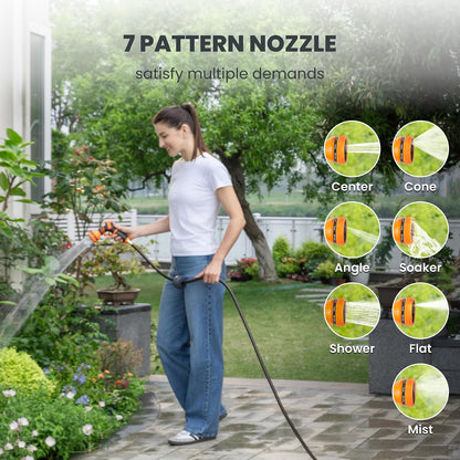 Giraffe Tools Retractable Garden Hose Reel 1/2 Inch x 100 ft, Super Heavy Duty, Any Length Lock, Slow Return System, Wall Mounted and 180 Deg Swivel Metal Bracket