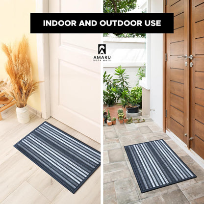 Extra Durable, Superior Absorption, Front Door Mat for Outdoor & Indoor - Welcome Mat for Entryway, Entrance, Patio, Porch - Waterproof, Non-Slip Backing, Coarse Fibers (Scales,17x29)