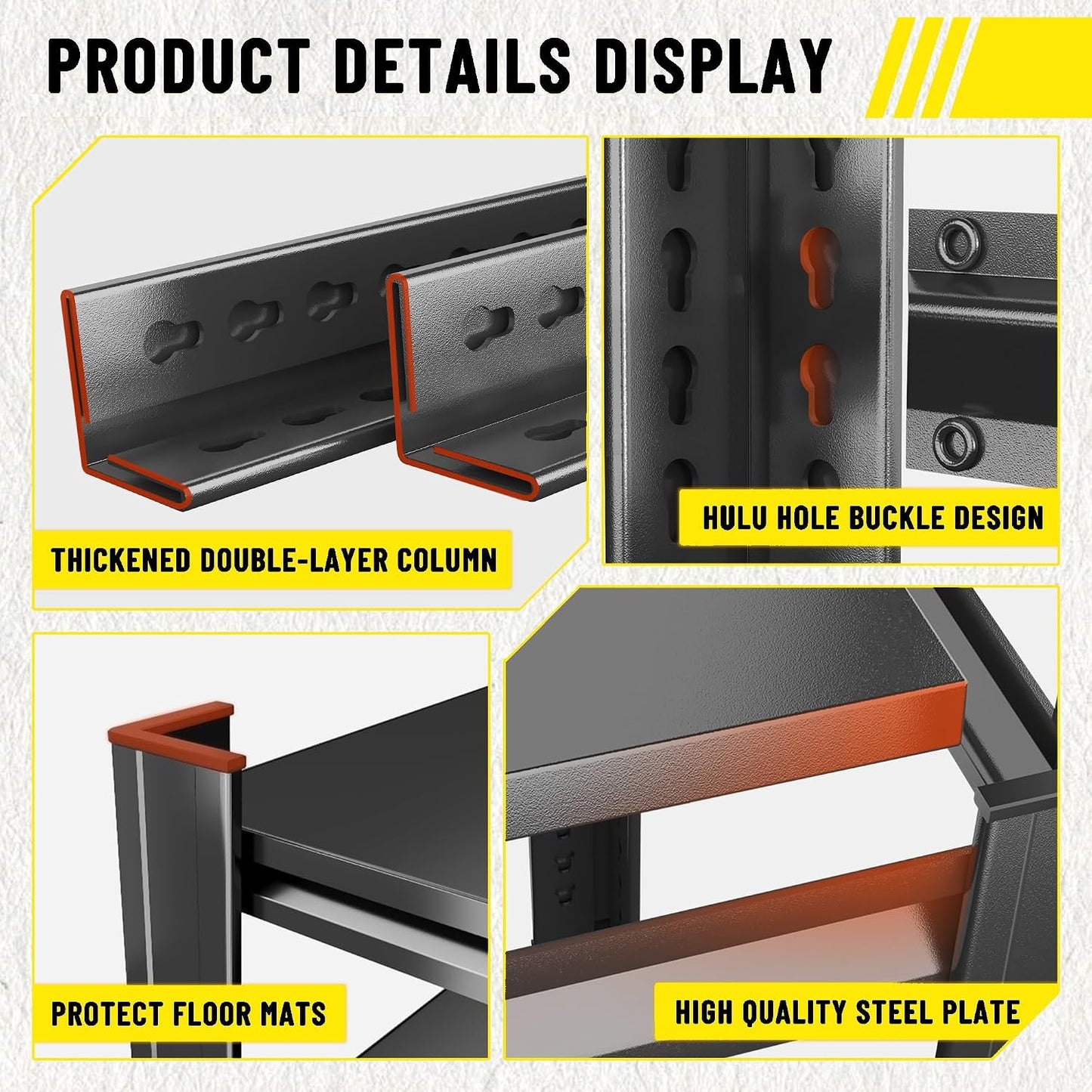 Over The Washer and Dryer Storage Shelf, Height-Adjustable 4-Tier Metal Heavy Duty Over The Washer, Organizer Rack for Washer Dryer, Laundry Room Organizer Rack, Multi-Functional Storage Shelf