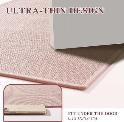 chakme Bathroom Rugs Mat 24x17, Ultra Thin Non Slip Bath Mat Small Quick Dry Absorbent Bath Mat for Bathroom Floor, (Dark Beige, 24"x17")