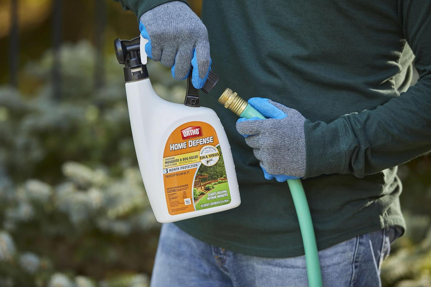 Ortho Home Defense Mosquito Kill and Prevent - Controls Mosquitoes and Larvae, Silent, Easy-to-Use, Mosquito Killer Protects up to 4,300 sq. ft., 1 Station & 2 Bands for 2 Months Protection