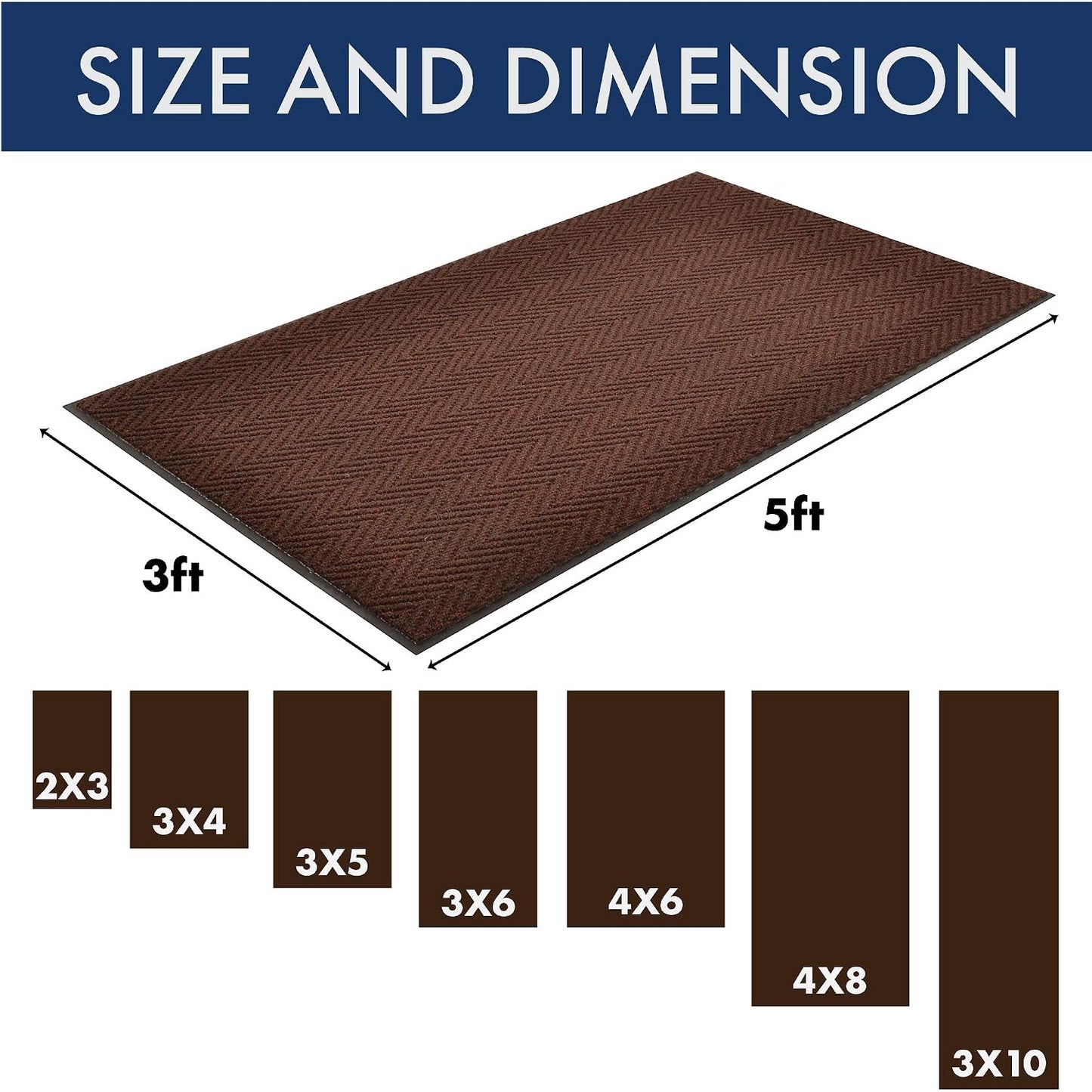 Notrax 118 Arrow Trax® Entrance Mat, for Home or Office, 3' X 4' Gray