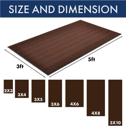 Notrax 118 Arrow Trax® Entrance Mat, for Home or Office, 3' X 4' Gray