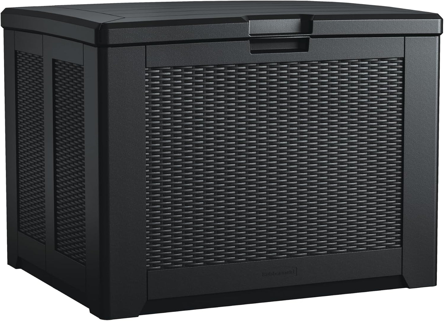 Rubbermaid Extra Large Resin Outdoor Storage Deck Box (134 Gal), Weather Resistant, Black, Deck Organization for Home/Backyard/Pool Chemicals/Toys/Garden Tools/Porch/Patio Cushions