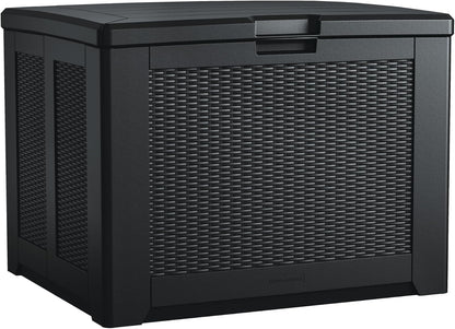 Rubbermaid Extra Large Resin Outdoor Storage Deck Box (134 Gal), Weather Resistant, Black, Deck Organization for Home/Backyard/Pool Chemicals/Toys/Garden Tools/Porch/Patio Cushions