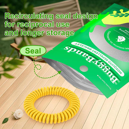 BuggyBands 48 Pack Mosquito Repellent Bracelets for Adults & Kids, Individually Wrapped, DEET Free Natural and Waterproof Bands