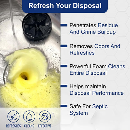 Garbage Disposal Cleaner & Deodorizer Foaming Tablets – Deep Cleans, Reduces Odors & Freshens Kitchen Sink Drain, Disposal Cleaner Tablets for All Garbage Disposals – 24 Count