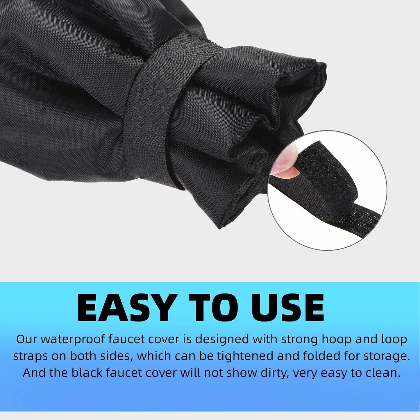 Outdoor Faucet Socks - 10'H x 6.3'W for Winter Freeze Protection, 2 Piece Tap Cover, Reusable Spigot Cover - Beige