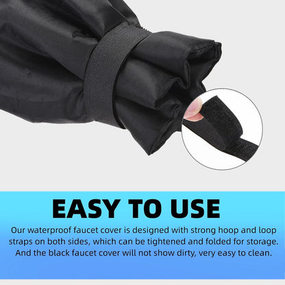 Outdoor Faucet Socks - 10'H x 6.3'W for Winter Freeze Protection, 2 Piece Tap Cover, Reusable Spigot Cover - Beige