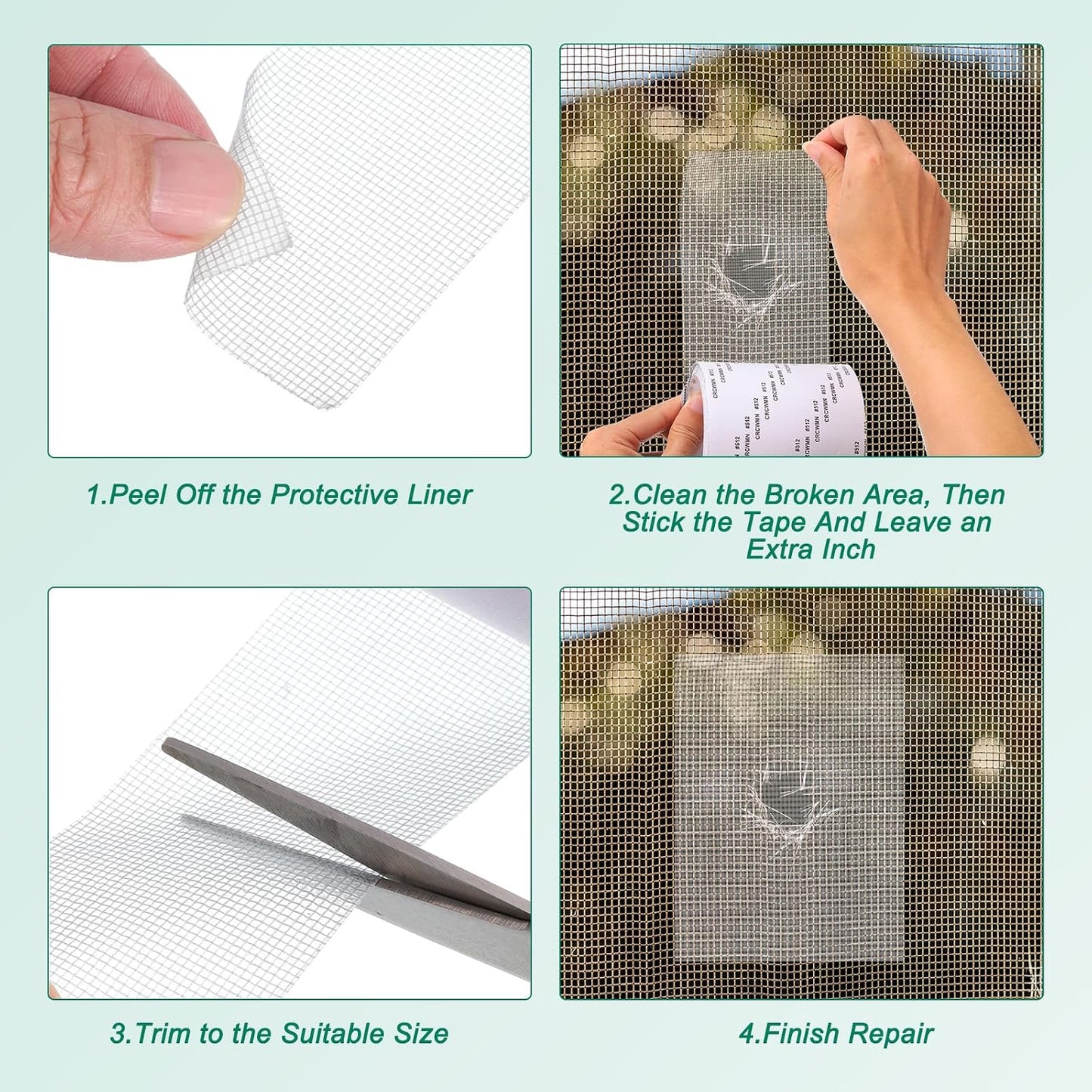 uxcell Window Screen Repair Tape, 3.94in x 6.56FT(79IN) Gray Screen Repair Kit, Fiberglass Screen Tape Mesh Repair Adhesive Screen Patch Repair Kit for Window or Doors Screen Repair