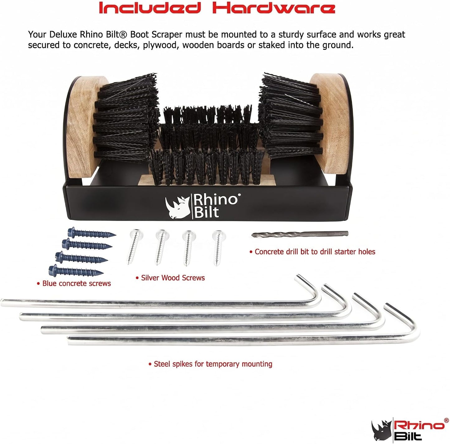 Boot Scraper, Outdoor Shoe Scrubber Cleaner, Heavy Duty Boot Brush, Deluxe Extra Wide