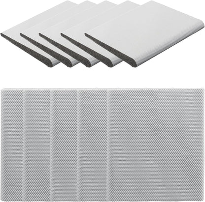 4 Pcs Door Corner Seals, Exterior Door Jamb Frame Seal, Self-Adhesive Wedge Draft Stoppers Foam Pads for Weather Stripping Noise Isolating (White)