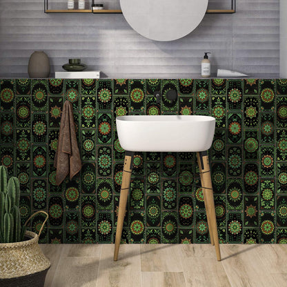 VICCI 32Pcs Tile Decals - Peel and Stick Kitchen Backsplash - Decorative Wall Tiles Stickers 8" x 4" Self-Adhesive Waterproof Removable for Bathroom Cabinets Home DIY Projects Decor