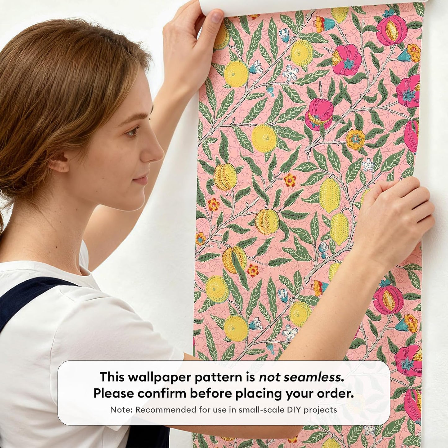 17"x118" Peel and Stick Wallpaper for Renter Friendly, Removable Wallpaper Peel and Stick, Self-Adhesive Textured Contact Paper for Walls, Cabinets, Countertops(Morning Song of Flowers)