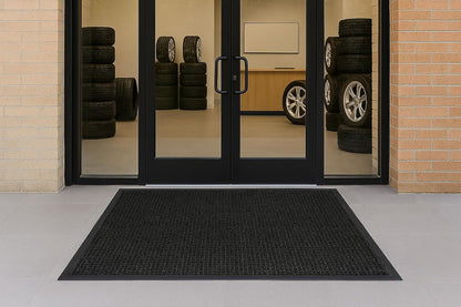 Guardian WaterGuard Indoor/Outdoor Wiper Scraper Floor Mat, Rubber/Nylon, 3'x4', Grey