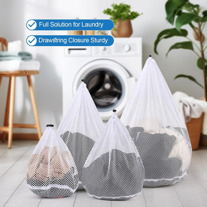 3 Pack XXL Mesh Laundry Bags for Delicates, Extra Large Laundry Wash Bags for Clothes,Bed Linen,Toys with Drawstring Closure Sturdy(3 XXLarge 28 x 26 Inches)
