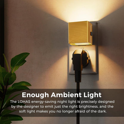 L LOHAS LED Motion Sensor Night Light, [2-Pack] Plug in Night Light with Motion Sensor and Dusk to Dawn Sensor, Brightness Adjustable, 3000K Soft White Nightlight for Bathroom Hallway Kitchen