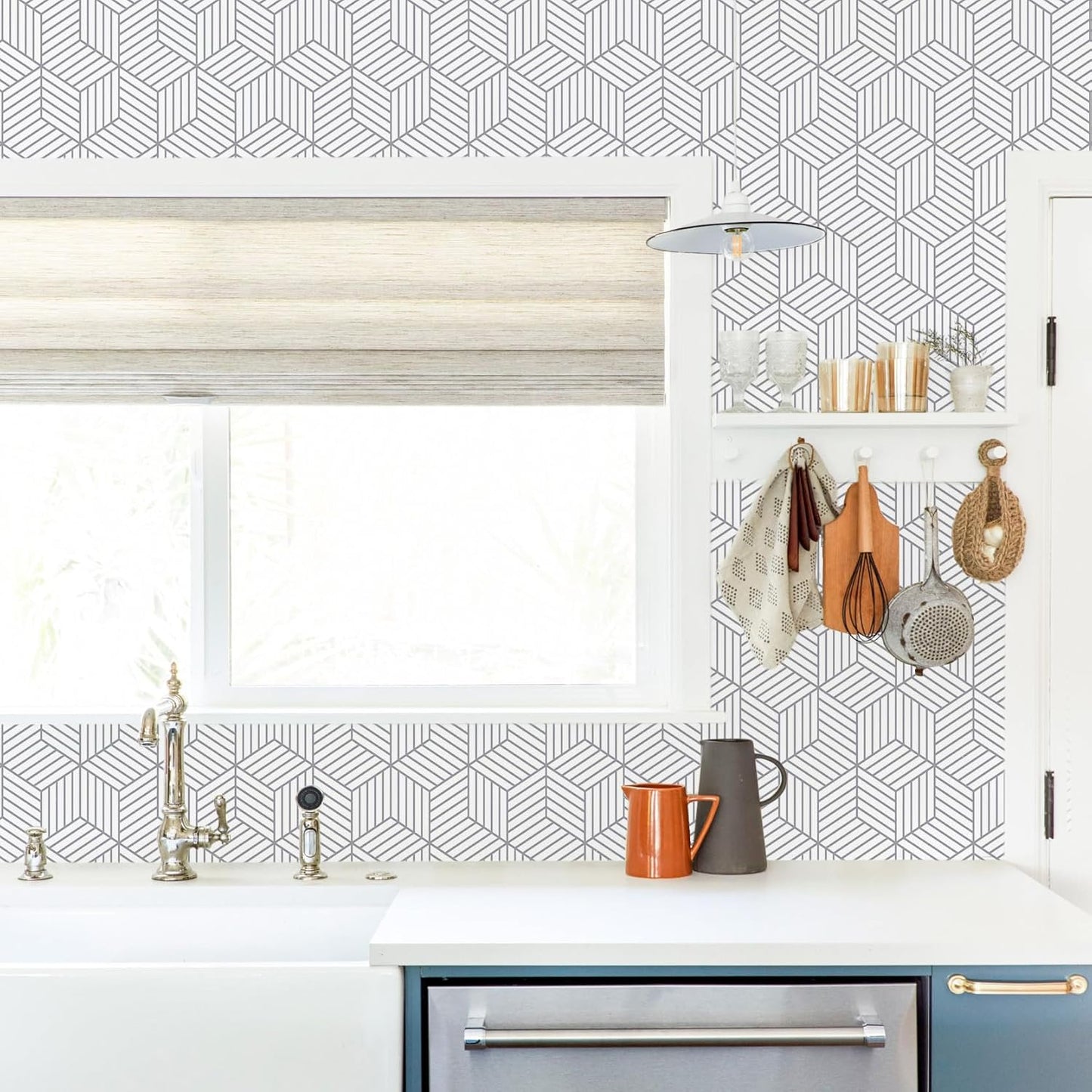MelunMer Geometric Peel and Stick Wallpaper Gold 118In L 17.7In W Self Adhesive Removable Wallpaper for Bedroom/Bathroom Waterproof Modern Contact Paper for Cabinets Gold Contact Paper Shelf Liner