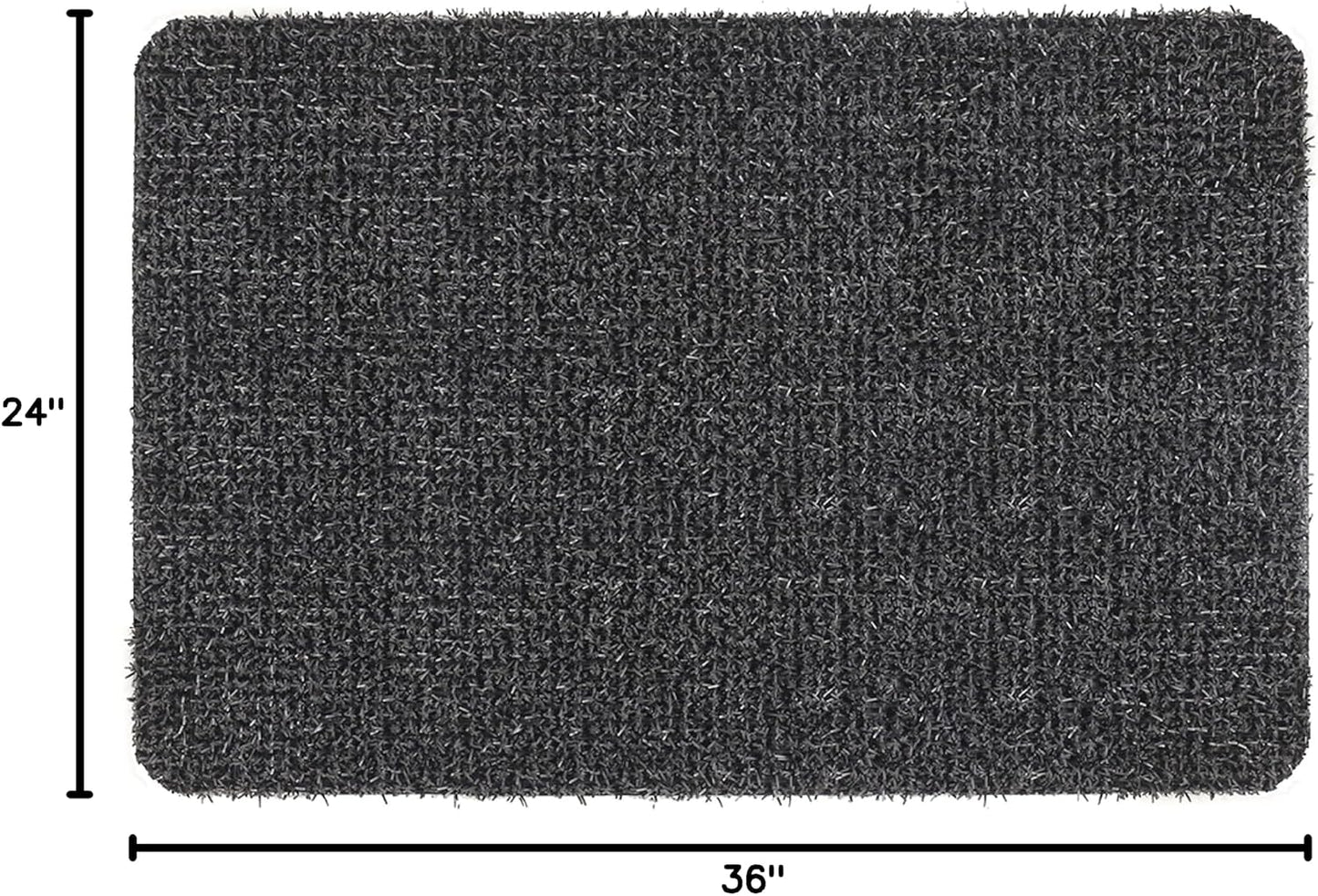 Clean Machine Flair Doormat, 24" x 36", Flint (10372032)