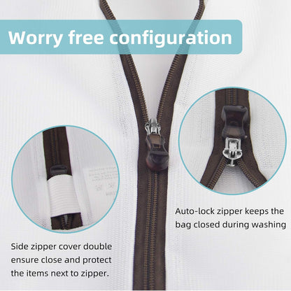 GOGOODA Mesh Laundry Bags for Delicates Durable Protective Wash Bags | Travel Storage Bags for Intimates Lingerie, 3PCS（3XXL）
