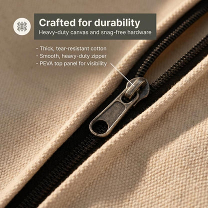 Household Essentials Cedarline 6‑Shelf Hanging Closet Organizer in Heavy‑Duty Cotton Canvas, Cream