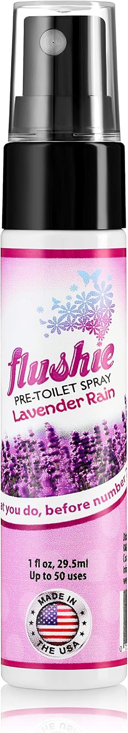 Flushie Pre-Toilet Spray Travel Size Toiletries Bathroom Spray for Toilet Deodorizer Traveling Essentials - Poop Odor Eliminator (Linen, 1oz 3pack)