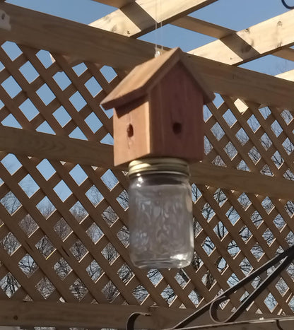 Wood Carpenter Bee Trap for Outside - Wood Boring bee Trap - Amish-Made Rustic Cedar Outdoor Hanging- Insect Traps Removes Carpenter Bee