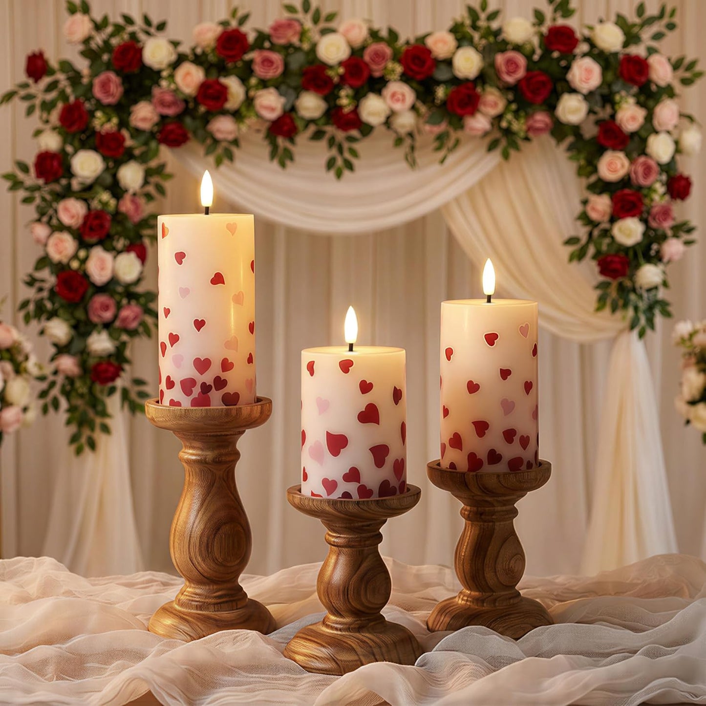 JOIONE Flameless Pillar Candles with Remote, 3 Pack Battery Operated Real Wax LED Candles, LED Candle that Perfect for Home Decorations Fireplace Table, White