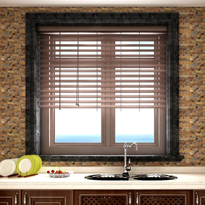 Yipscazo 2026 New Upgrade 11.34" X 11.57" Peel and Stick Backsplash, Stick on Backsplash Tiles for Kitchen, Bathroom, Fireplace (10 Sheets, Beige Rocks + Rose Gold)