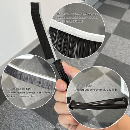 AcceLeah 20Pcs Crevice Cleaning Brushes, Hard Bristle for Dead Corners | Hard bristle crevice brushes with alloy handle, great for cleaning stubborn dead corners in bathrooms and kitchens.