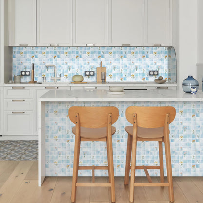 Peel & Stick Tile Stickers Waterproof Self-Adhesive Backsplash Stickers for Kitchen Bathroom Decor 10 Pack 11.8''x11.8'' (Light Green)