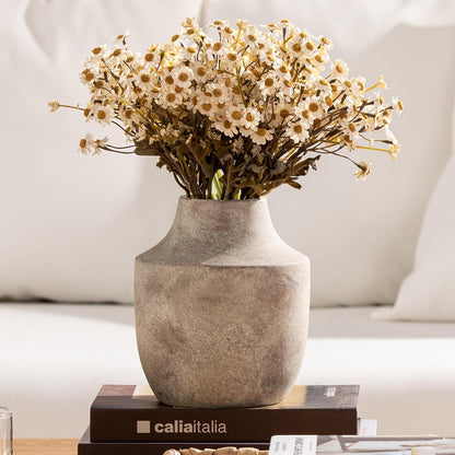 Ceramic Vase Set of 3, Modern Decorative Vases for Home Decor, Small Flower Pottery Vase Sets, Boho Farmhouse Rustic Vases for Living Room, Kitchen, Bedroom, Bathroom, Shelf, Table