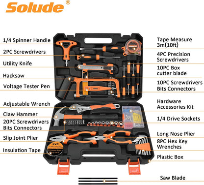 Tool Set, Home Repair Tool Kit for Men Women College Students,Household Basic Hand Tool Sets with Case for Home Maintenance,Dorm Essentials and DIY Projects