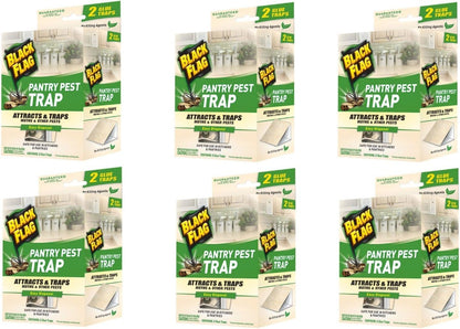 Black Flag Pantry Pest Trap 2 Count, Insect Traps, Safe For Use In Kitchens And Pantries