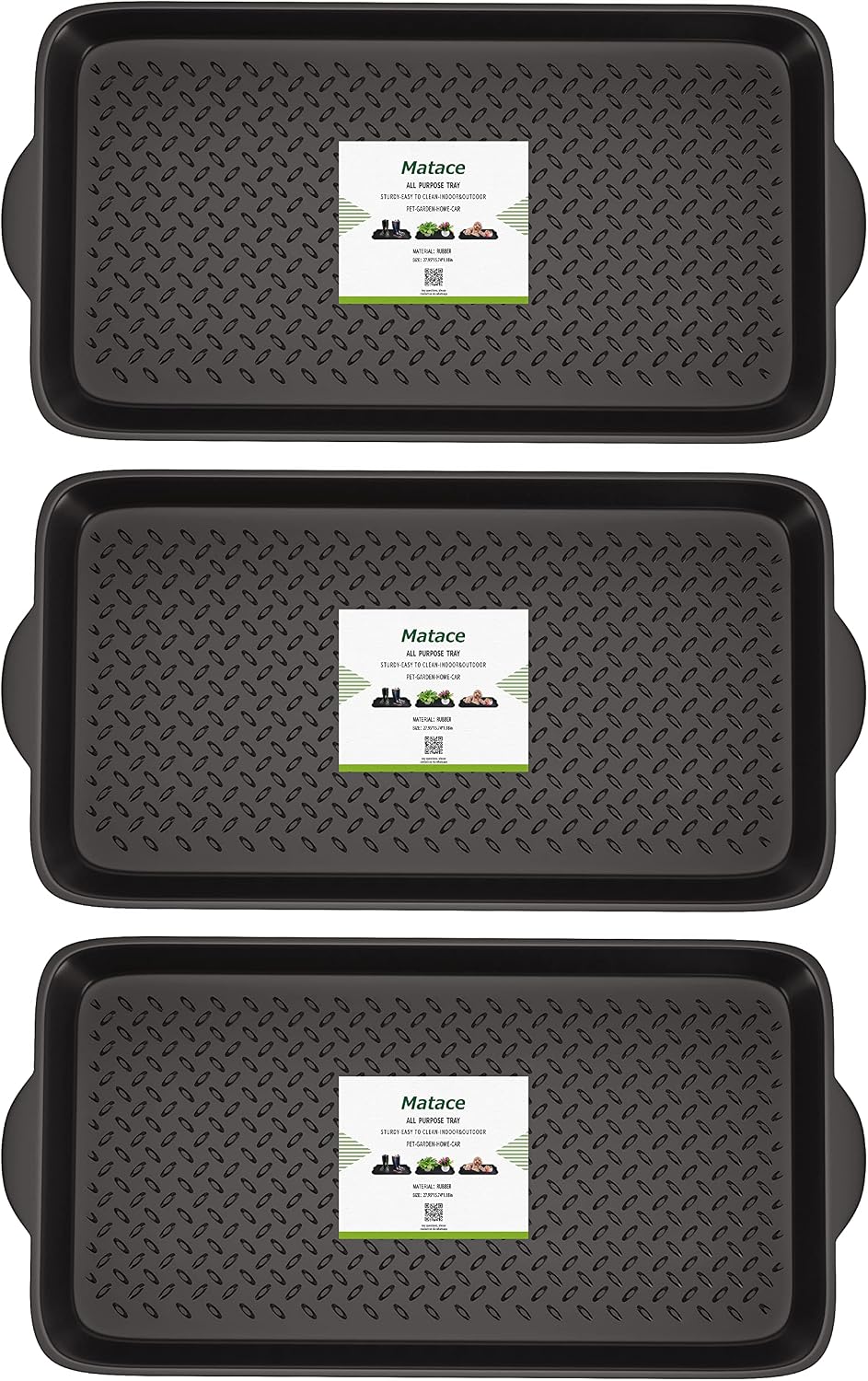Matace 1 Pack Rubber Small Boot Tray for Entryway,Boot Mat,Shoe Tray,Shoe Mat for Indoor and Outdoor Use, 27.95"x 15.74" (Pack of 1)