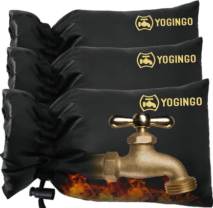 Outdoor Faucet Covers for Winter Freeze Protection, 2 Pack 6.7" x 9.5" Hose Bib Cover, Water Spigot Covers Winter Insulated, Pipe Wrap Insulation Cover Socks Outside Faucet Freeze Protector