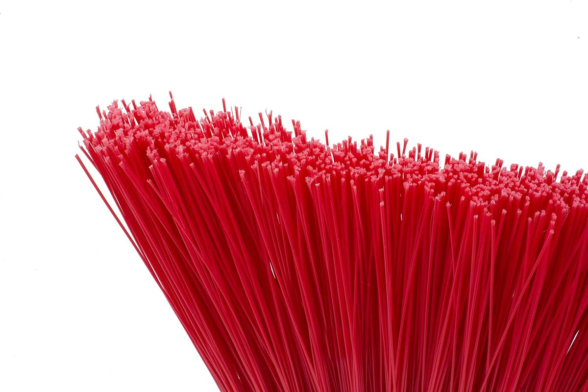 SPARTA Plastic Broom Head, Angled, Un-Flagged for Large Debris Indoor, Outdoor, Home, Restaurant, Lobby, Office, 12 Inches, Green