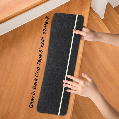 Qingluan Grip Tape, Heavy Duty Anti Slip Tape for Stairs Outdoor/Indoor Waterproof 4" x 33 ft, Safety Non-Slip Roll for Stair Step Traction Treads Stair Non Slip Strips Grey