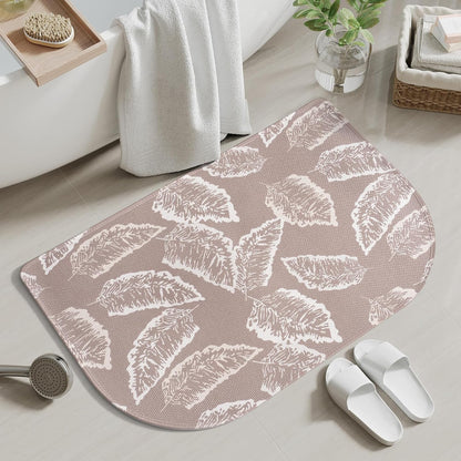 YDKGL Ultra Thin Bathroom Rugs Mat Quick Dry Absorbent Non Slip Bath Mat Bath Mats for Bathtub Mat Bathroom Carpet Fit Under Door Washable Floor Rubber Half Round Bath Rugs Grey 16x24