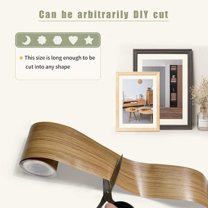 Besezx Wood Grain Repair Tape, 2.4" X15', Self Adhesive Wood Grain Repair Patch for Tables, Chairs, Baseboards, Doors, Windows, Floors, All Kinds of Furniture Renovation, Handicraft DIY. (Natural oak)