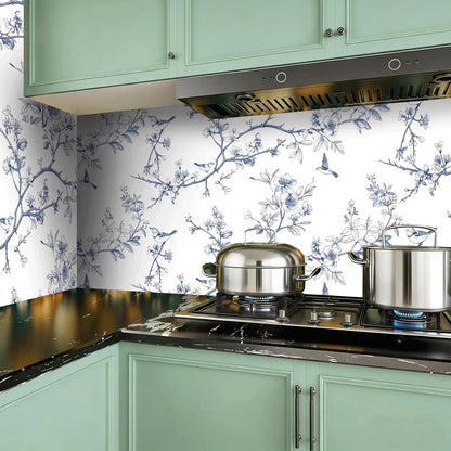 Peel and Stick Wallpaper, Soft Wildflower Botanical Contact Paper, PVC Vinyl Removable Wall Covering, Waterproof Easy-Clean, No Residue Renter Friendly, Neutral Decor, 39.4x17.3 in (Flowers2)