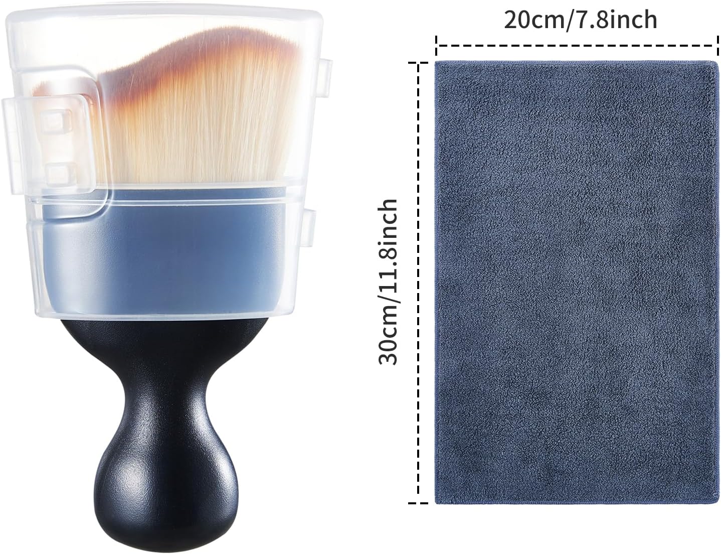 Car Interior and Exterior Soft bristles Detail dust Brush Interior dusting Brush Dashboard Cleaning Brush Home Office dusting Tools+ Double-Sided Suede Cleaning Towel+ Cleaning Cream