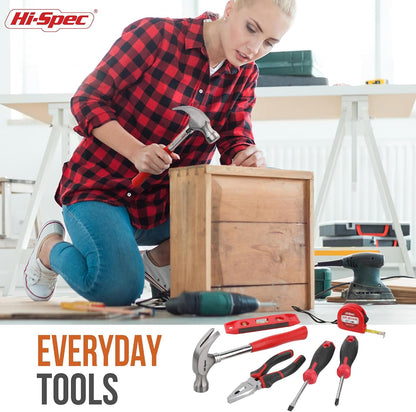 Hi-Spec Tool Kit Yellow 20pc. Small Tool Kit for Home DIY & Office Repairs. Compact and Lightweight Essential Tools in a Portable Book-Sized case.