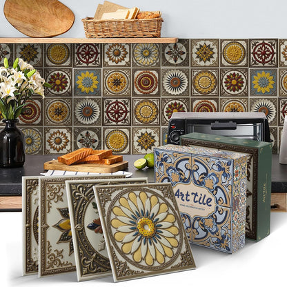 Peel and Stick Backsplash Tile Sticker for Kitchen and Bathroom Walls - 24 Removable 5.9"x5.9" Tiles, Waterproof