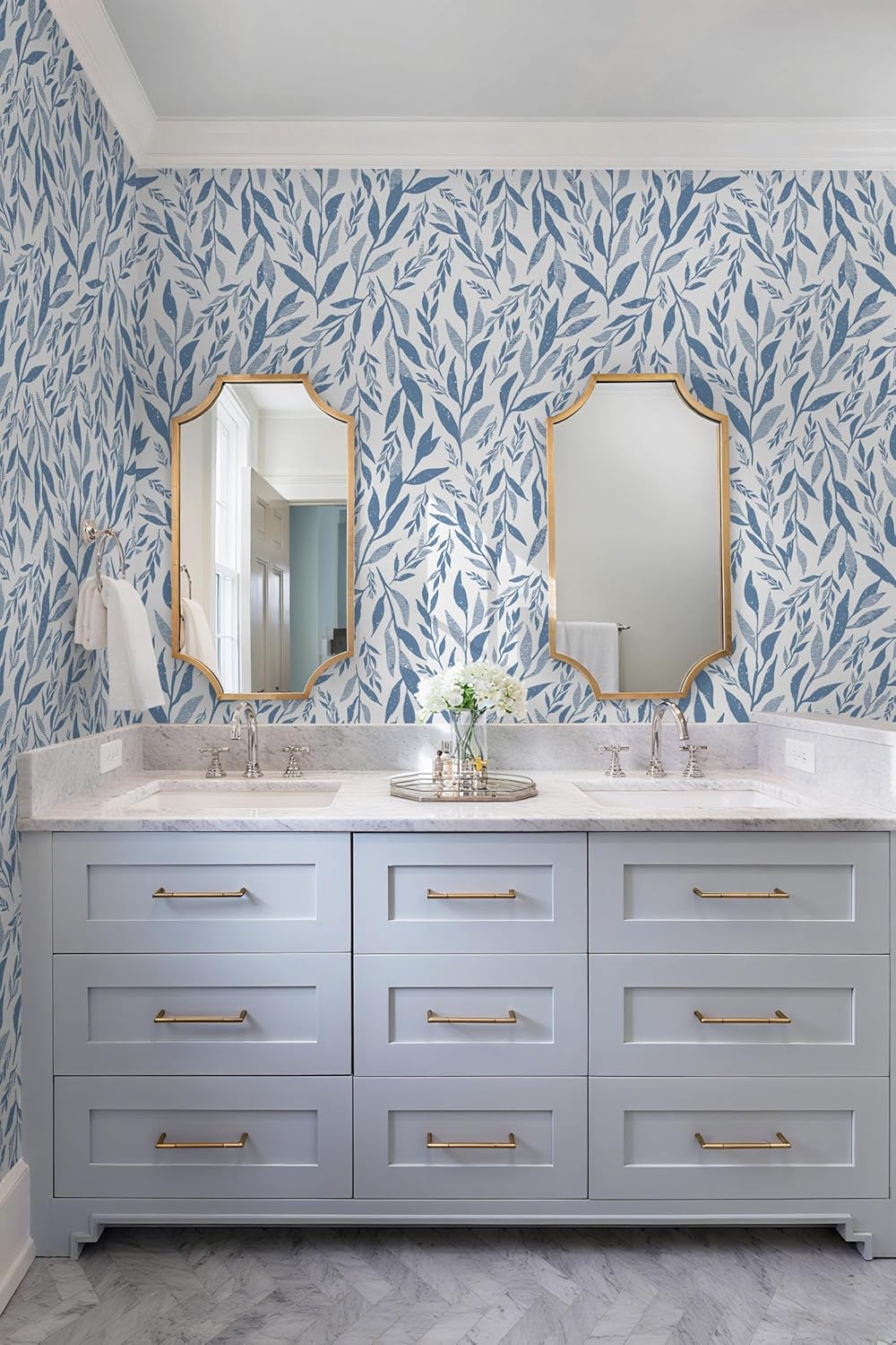 Safiyya Peel and Stick Wallpaper Boho Modern Beige Leaf Contact Paper Peel and Stick Wall Paper Self Adhesive Removable Wallpaper for Bedroom Bathroom Vinyl Roll 78.7"x17.3"
