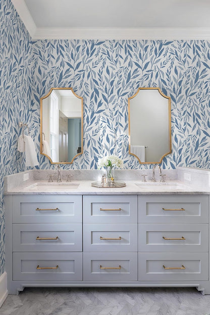 Safiyya Peel and Stick Wallpaper Boho Modern Beige Leaf Contact Paper Peel and Stick Wall Paper Self Adhesive Removable Wallpaper for Bedroom Bathroom Vinyl Roll 78.7"x17.3"