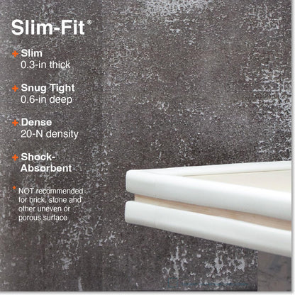 Roving Cove Slimfit Corner Edge Protector for Baby Proofing (Small 15ft Edge 4 Corners), Furniture Safety Bumper Guard, Soft NBR Rubber Foam, 3M Adhesive, Oyster White (Off White)