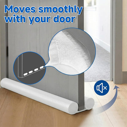 MAXTID Under Door Draft Stopper for Bottom of Doors 38" Black Door Blocker Noise ReducerLight Cold Air Guard Breeze Sound Proof Door Sweep Weather Stripping Door Seal Insulation Strip Gap Filler